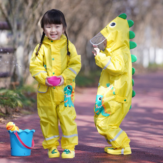 可愛動物卡通造型兒童反光連體雨衣 兒童連身款雨衣