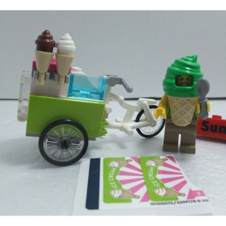 【積木2010 拆賣 】樂高 LEGO 綠色 冰淇淋人+ 冰淇淋攤車 / 60328 城市 CITY