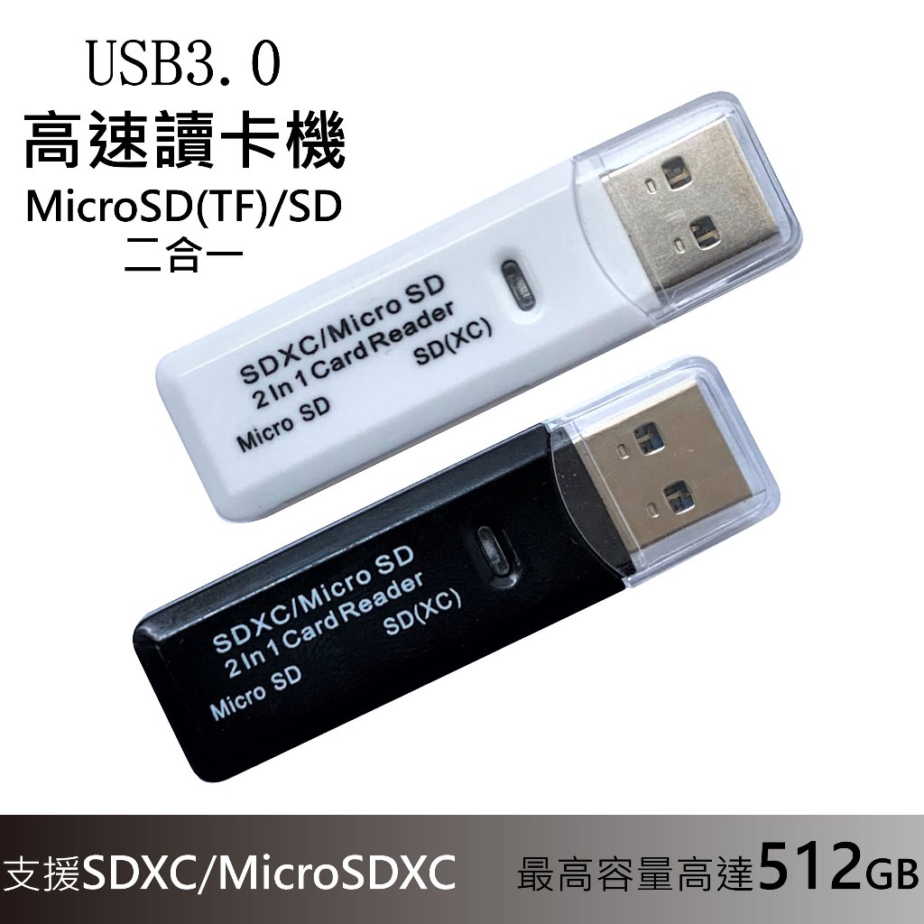 高速讀卡機 microSD microSDXC SD SDHC SDXC 所有記憶卡皆相容 最高可支援512G/1TB
