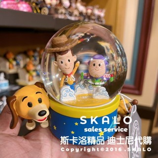 SKALO［玩具總動員水晶球］上海迪士尼 胡迪 巴斯光年 彈簧狗