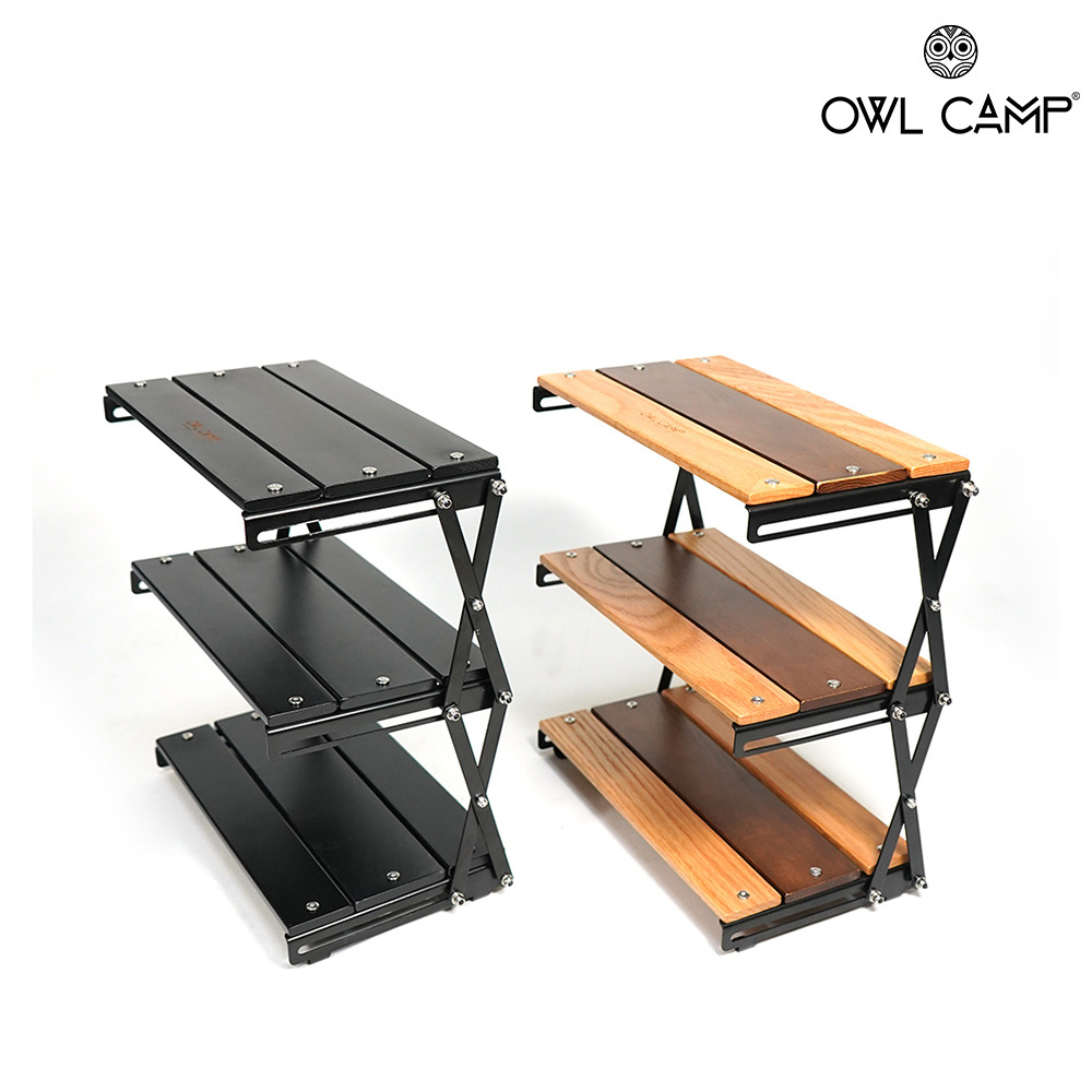 【OWL CAMP】桌面三層折疊置物架  收納架 層架 桌面架