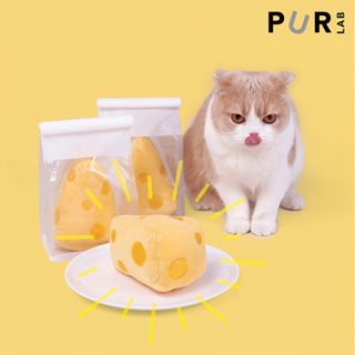 【桃喜 TAOXI 】PurLab 芝芝奶酪貓薄荷玩具 起司造型 貓咪玩具 狗玩具 起司 發聲玩具 寵物玩具