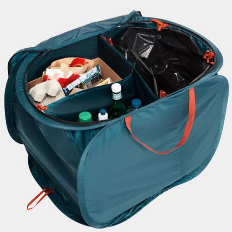 [台南善化售]迪卡儂 80L 露營資源回收垃圾桶 - 3 個隔層(2個合售 可當衣籃) 露營用品