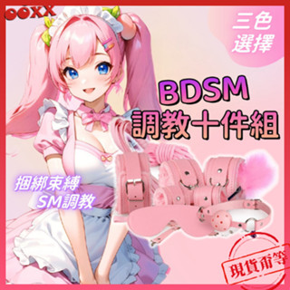𝙊𝙊𝙓𝙓💗SM調教十件組【明天到貨】主奴虐戀 毛絨套裝 捆綁束縛 情趣調教 SM調教 SM套裝 皮鞭 手銬 乳夾 綑繩