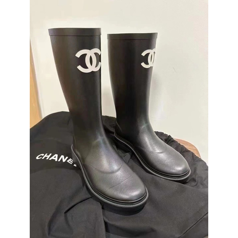 現貨 香奈兒雨鞋 長桶靴 Chanel 22春夏新品 爆款 長靴