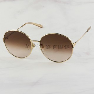 【LOOK路克眼鏡】Gucci 太陽眼鏡 金 金屬圓框 漸層鏡片 GG1281SK 002