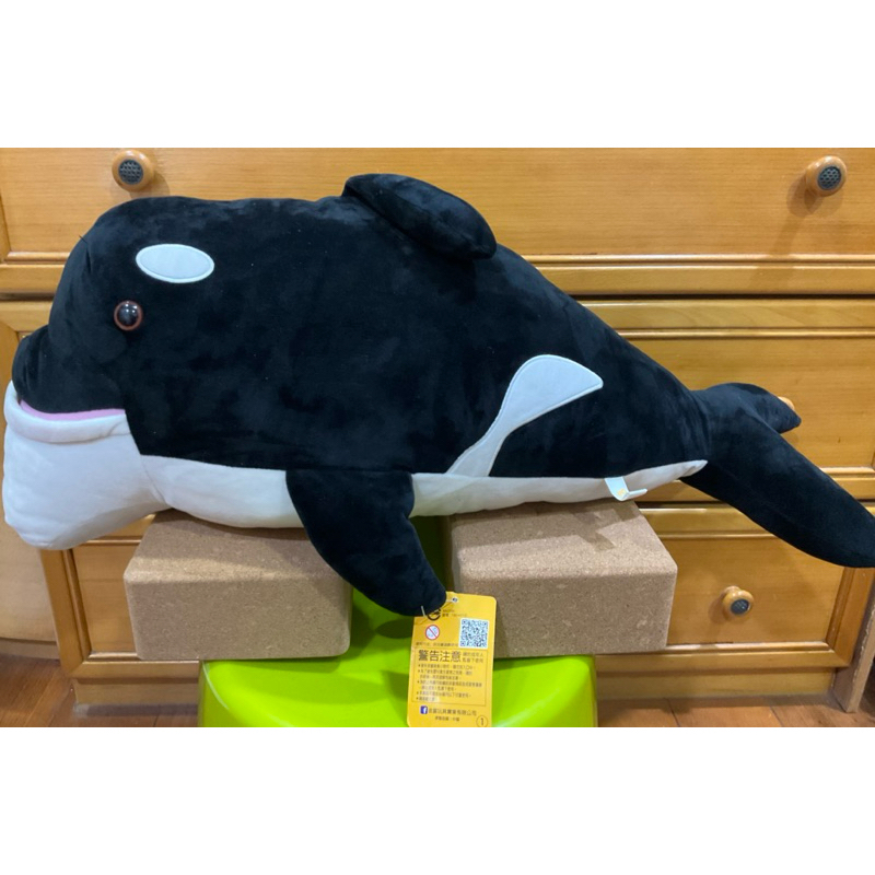 超大隻 可愛 戽斗 虎鯨 殺人鯨 鯨魚 娃娃 抱枕 約67公分長