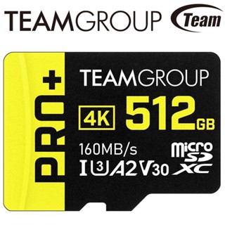 TEAM 十銓 PRO+ MicroSDXC 512GB 512G UHS-I U3 A2 V30 記憶卡【現貨】