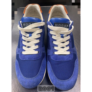 R001 HOGAN REBEL藍色麂皮休閒鞋/男生休閒鞋/斷捨離布鞋/標UK6號/25.5cm