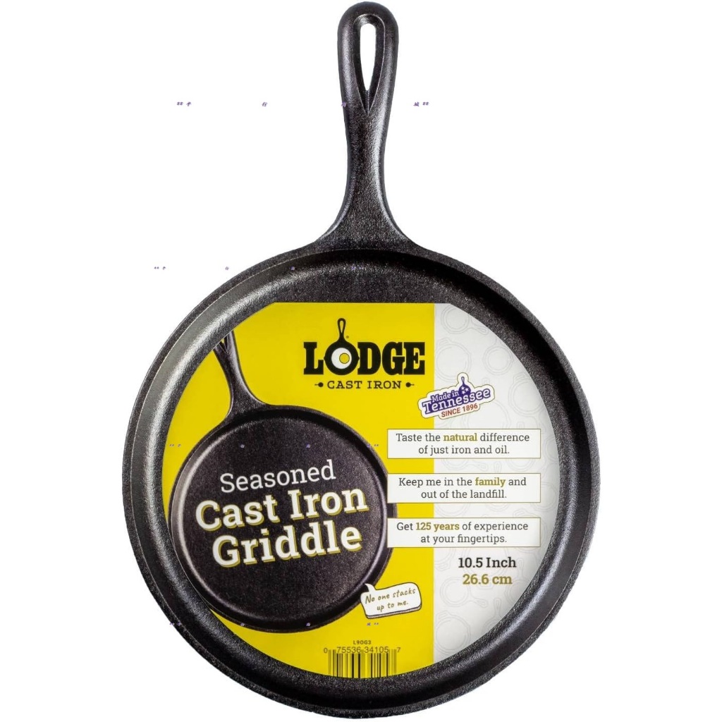 美國原裝全新品現貨LODGE Griddle 10.5吋平煎鍋 圓型烤盤 鑄鐵鍋 平底鍋 - L9OG3