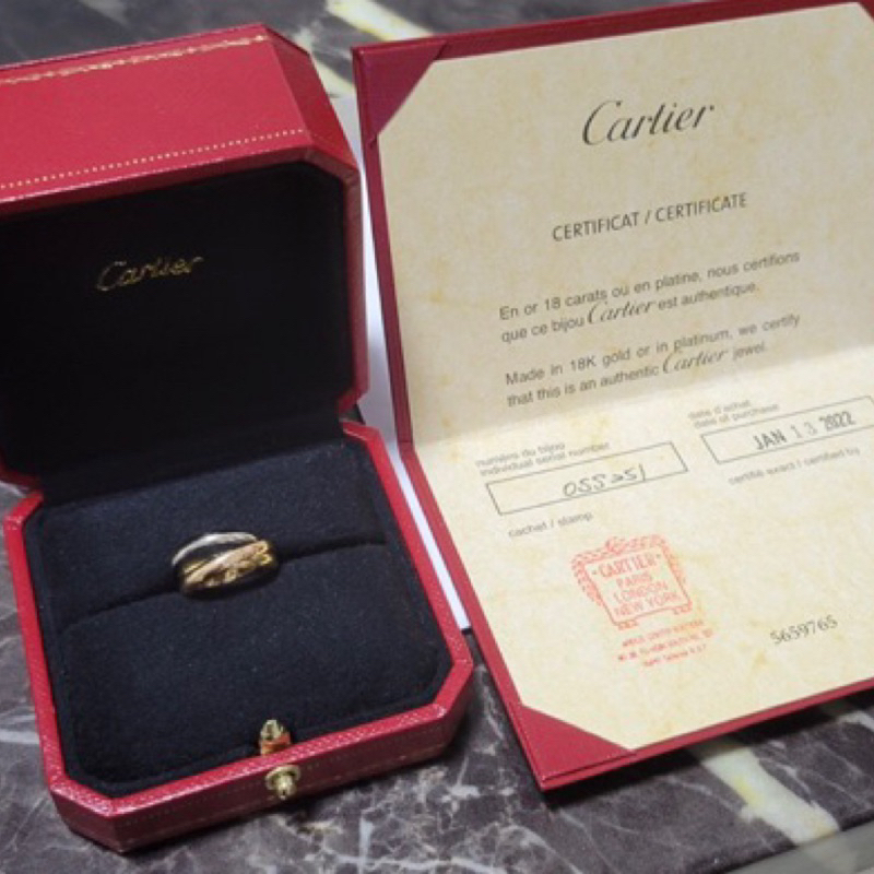 Cartier 卡地亞 經典 三環戒 48號 盒單齊全 對戒 婚戒 / 聖誕節 情人節禮物