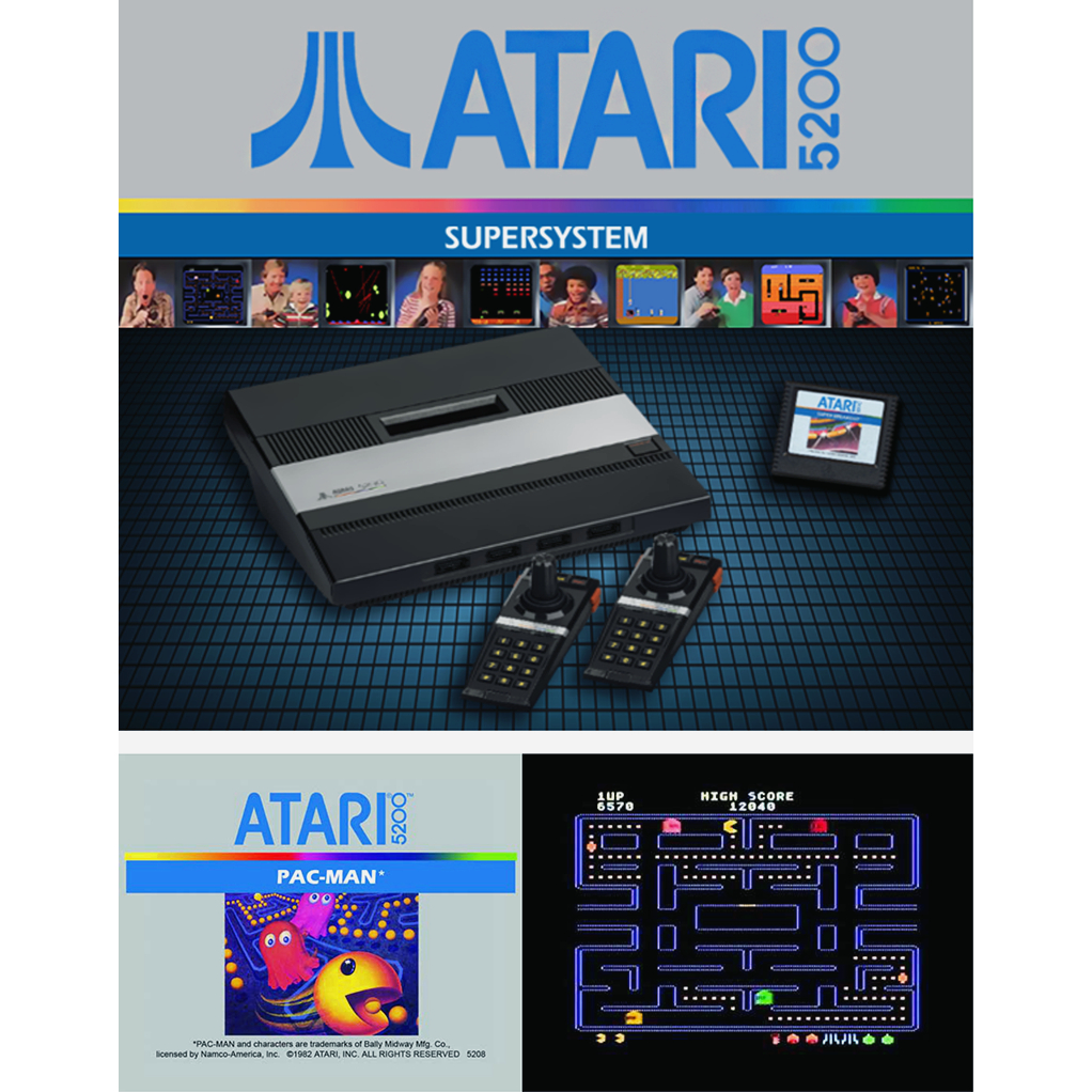 Artlife ㊁ ATARI 1983 5200 SuperSystem PACMAN GAME 古董收藏 電視遊樂器