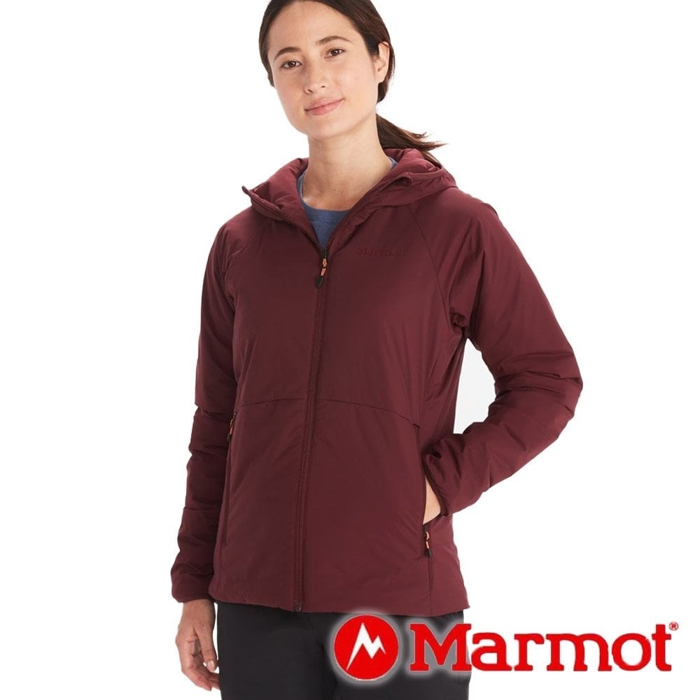 【Marmot】女彈性保暖連帽外套(PrimaLoft)『暗紫』M12693