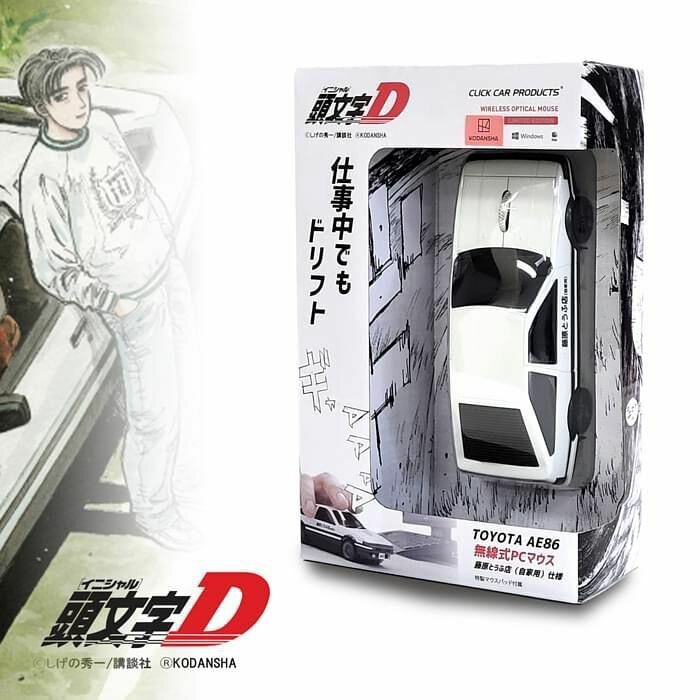 日版 頭文字D AE86 藤原豆腐店 前期型 白色引擎蓋 滑鼠造型 附滑鼠墊