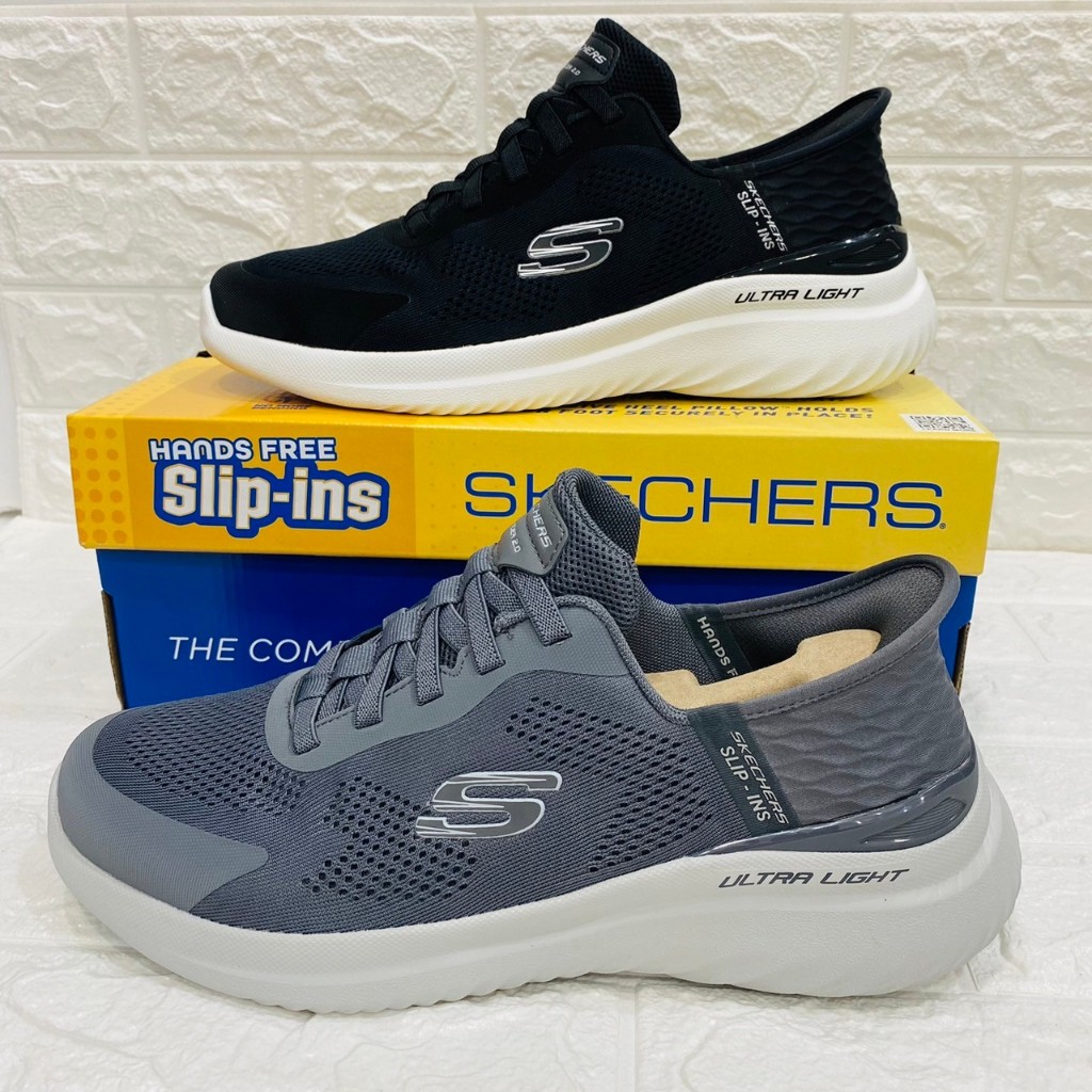 💯公司貨🌈SKECHERS 順滑科技☑免綁鞋帶👣免彎腰穿鞋 MEMORY FOAM慢跑鞋 健走 型號232459WBKW