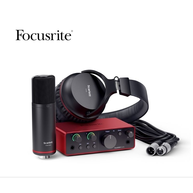翊銘樂器Focusrite Scarlett Solo Studio 4th Gen 錄音介面 套裝組總代理/公司貨