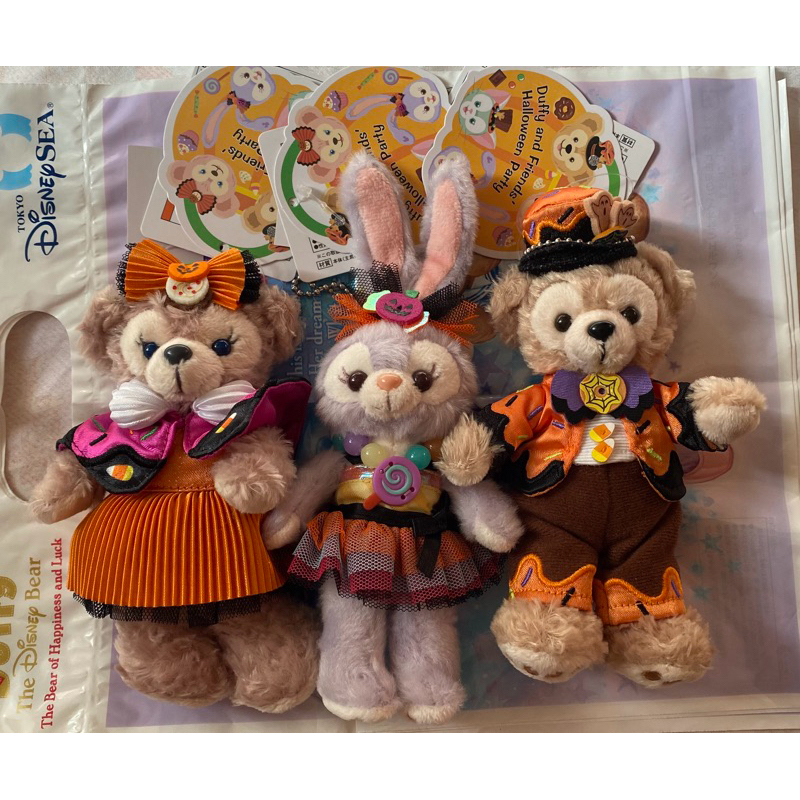 東京迪士尼～萬聖節～達菲、雪莉玫、史黛拉兔吊飾