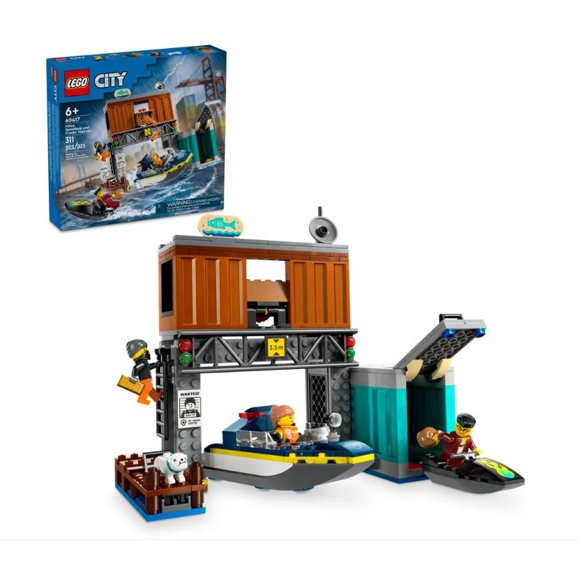 LEGO 60417 警察快艇和壞蛋藏身處 CITY城市系列 樂高公司貨 永和小人國玩具店 104A