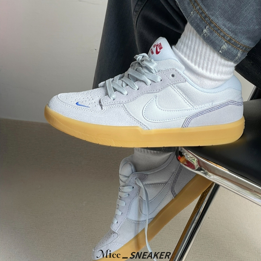 Nike SB Force 58 麂皮 復古 滑板鞋 休閒鞋 淺灰 DV5476-001