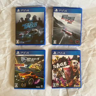 PS4 日版二手遊戲片、光碟 極速快感、極速快感：生存競速、火箭聯盟、狂怒煉獄2