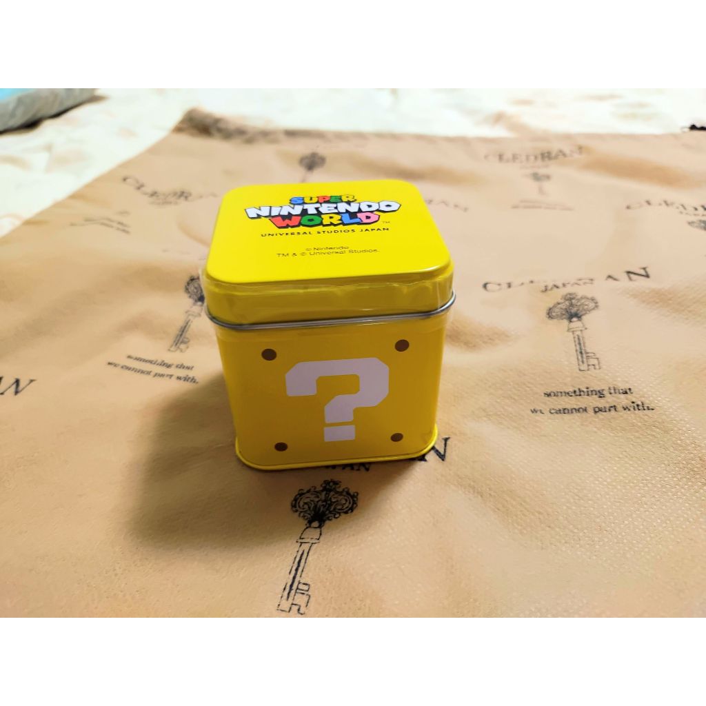 日本環球影城USJ 任天堂園區限定 瑪莉歐 馬力歐問號箱 馬口鐵盒 盲抽盒玩 鐵盒公仔 收納盒