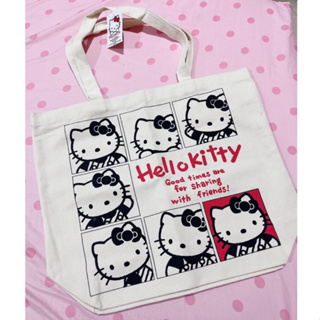 日本 kitty帆布包 三麗鷗托特包帆布袋 手提袋 購物袋 凱蒂貓 日本限定