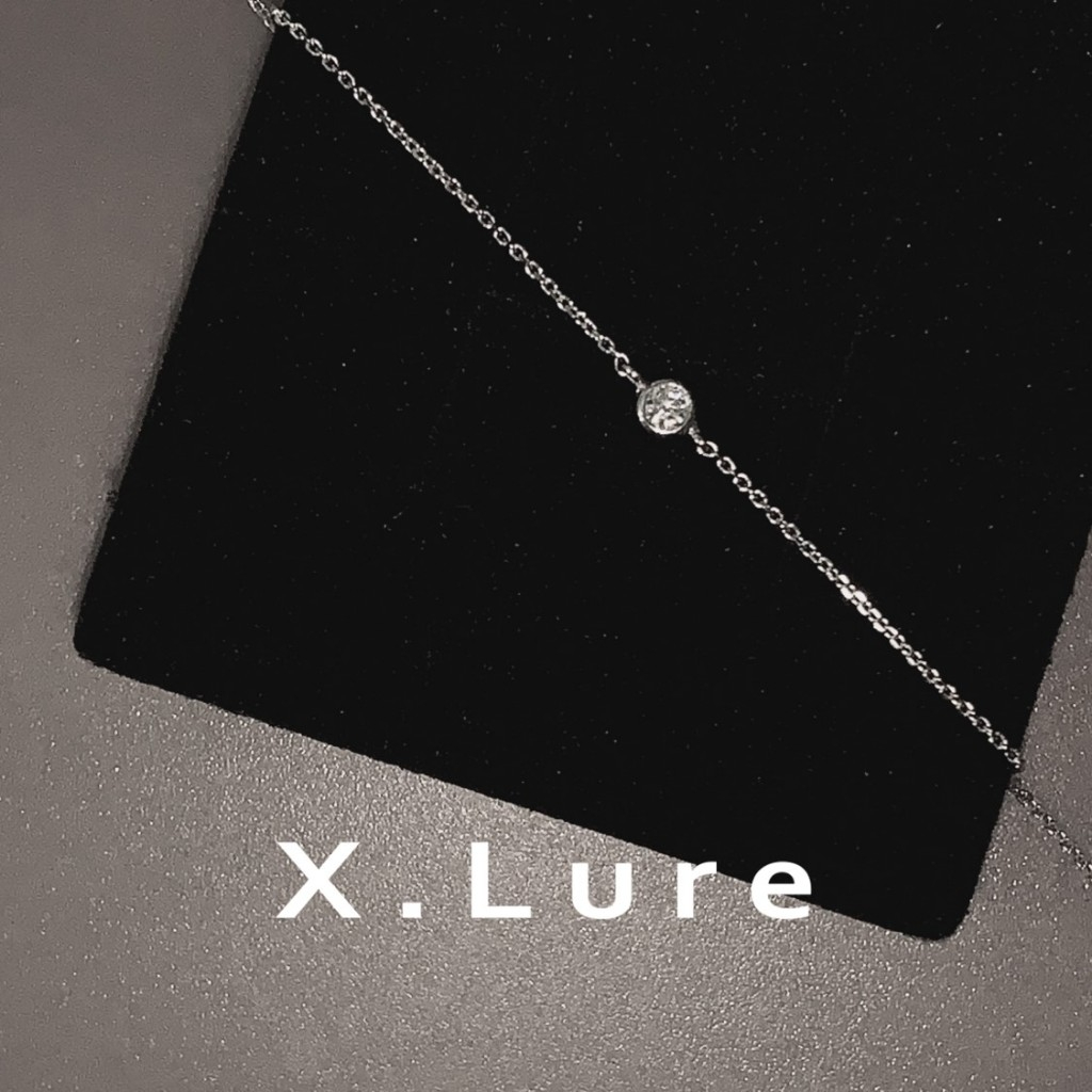 【X.LURE】14K 單鑽5分鑽石手鍊 包鑲鑽石 義大利K練 鑽手鍊 真金 真鑽 K金 輕珠寶