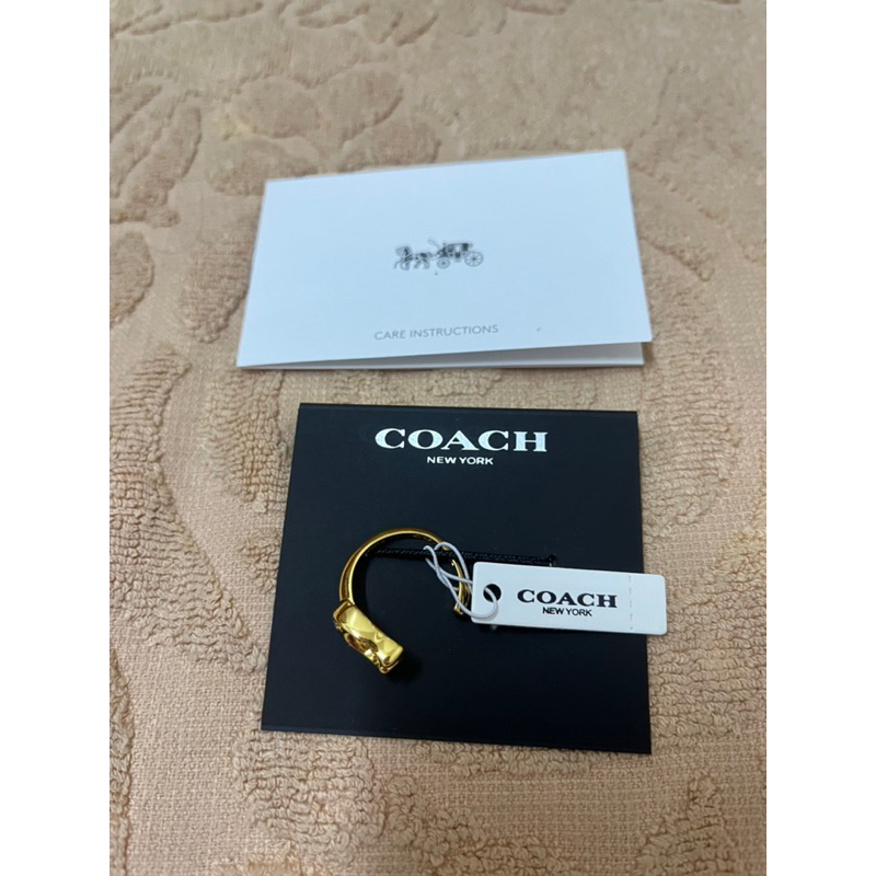 COACH 金色C字女用戒指