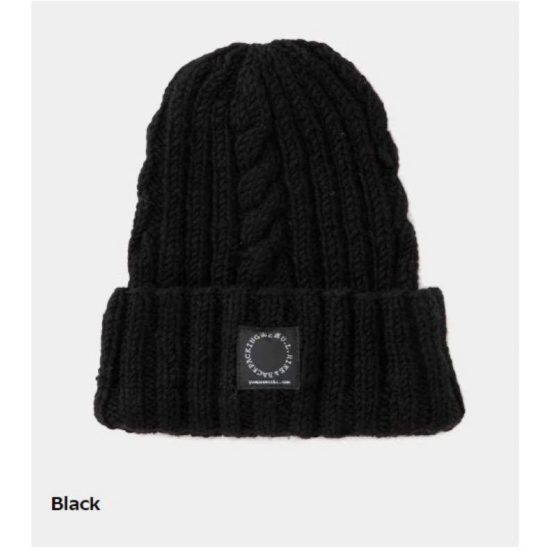 全新黑色 Yamatomichi Merino Knit Cap 山と道 羊毛帽