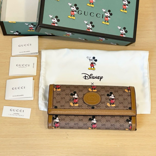 二手 正品 GUCCI x DISNEY 迪士尼 聯名 米奇 長夾