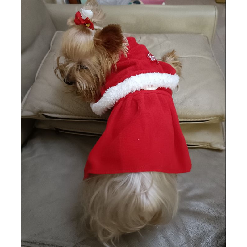 可愛寵物聖誕披肩小洋裝