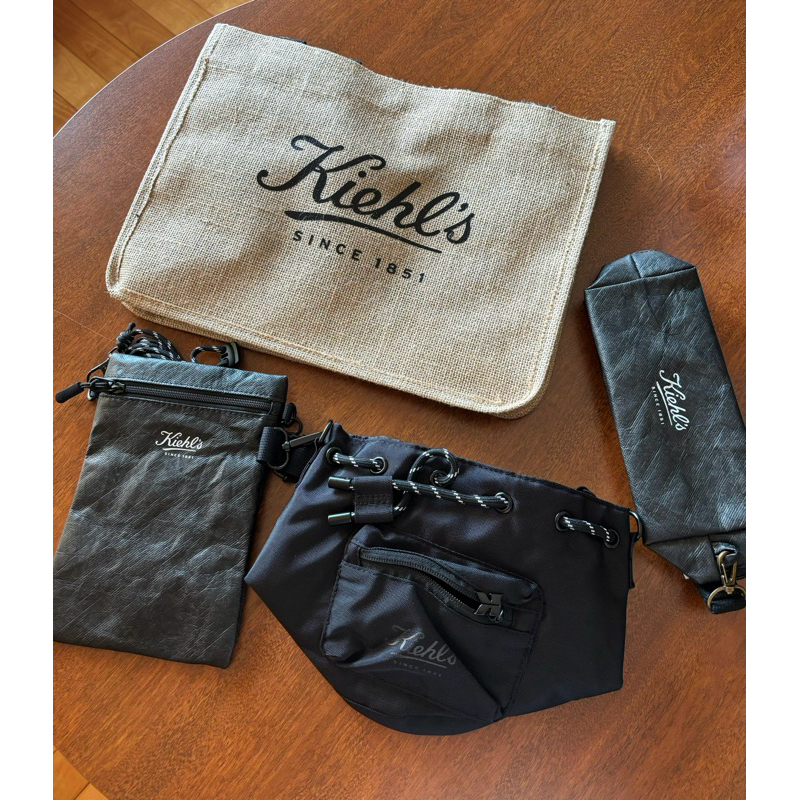 kiehl's契爾氏 專櫃包包🔥麻布包 化妝包 水桶包 斜背包