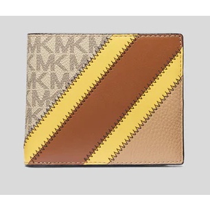 【MICHAEL KORS】Cooper 標誌人造皮革皮夾搭配零錢袋（黃色*1）