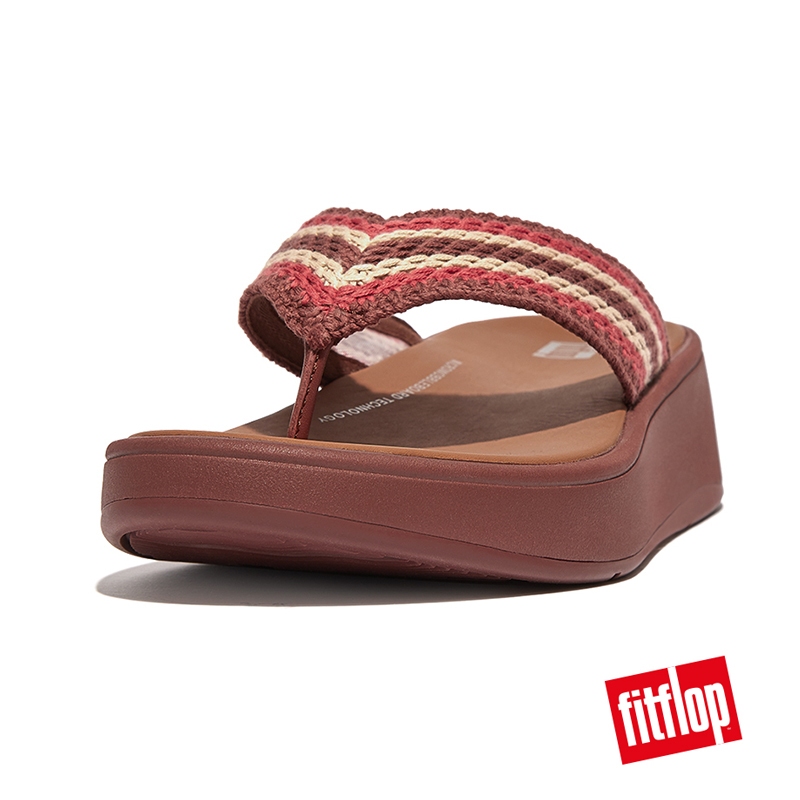 【FitFlop】女 F-MODE CROCHET FLATFORM SANDALS編織造型夾腳涼鞋- 12-14551