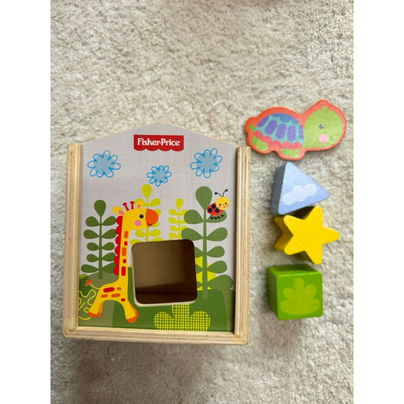 Fisher-Price 費雪 嬰幼兒玩具 木質玩具系列 可愛動物形狀配對盒
