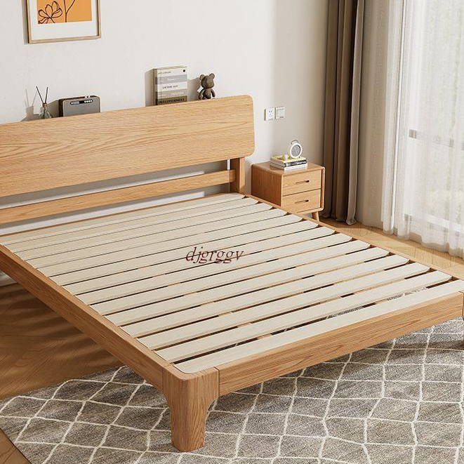 限時熱賣  實木床1.5米全實木雙人床主臥現代簡約出租房床歐式1.0米單人床架實木床架 床架 實木 雙人床床雙人實木床架
