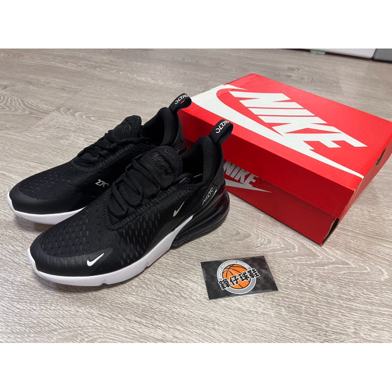 【 鋒仔 】NIKE AIR MAX 270 GS 黑白 大氣墊 網布 透氣 慢跑鞋 大童鞋 943345-001