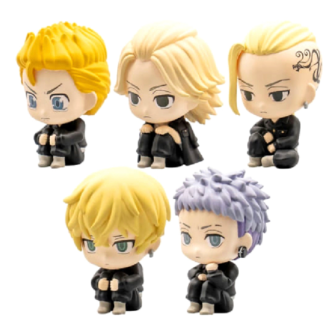 東京復仇者 日版 夕陽下坐姿 扭蛋 公仔 花垣武道 佐野万次郎 龍宮寺堅 松野千冬 三谷隆