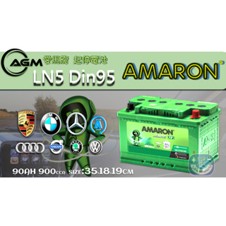 愛馬龍AGM LN5 全新汽車電池 95Ah BENZ/BMW起停系統專用 AMARON
