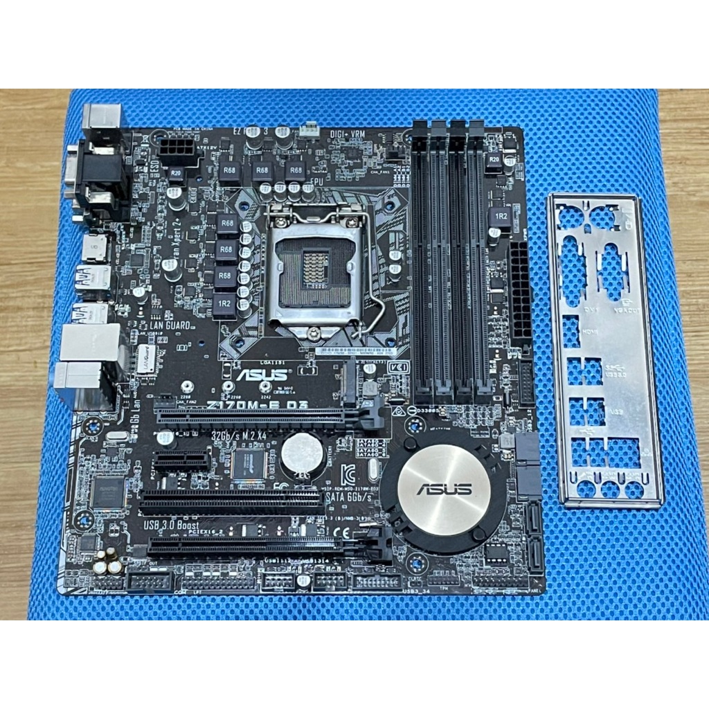 良品 LGA1151 華碩Asus Z170M-E D3 六代/七代 主機板(支援M Key的M.2 SSD)