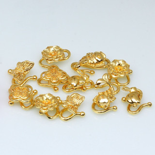 宏雲Hongyun-HC-【 5pcs/包】 14K包金保色美人魚 蝴蝶 四葉草S扣配飾 diy手鏈 項鏈 飾品配件材料