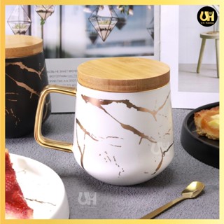 大理石紋馬克杯 陶瓷杯 咖啡杯 早餐杯 杯子 馬克杯 奶茶杯 情侶對杯 有蓋馬克杯【侯大叔廚房】臺灣現貨 代開發票