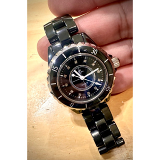 ［Project嚴選］「Round well浪威」可旋轉外框 璀璨真鑽陶瓷腕錶 時尚限量 女錶 石英錶