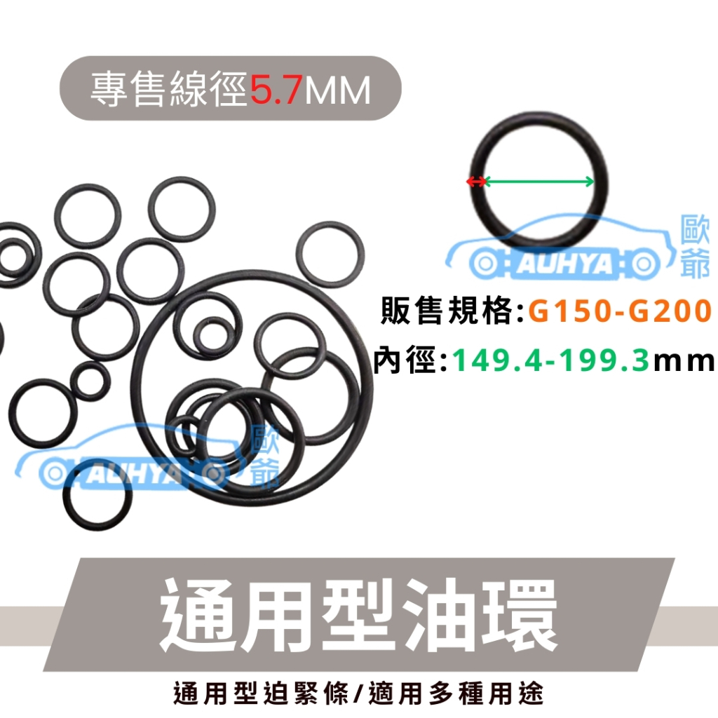 【歐爺  現貨】	G150-200 G系列O型油環 緊迫條O-Ring橡膠圈 密封圈O型圈 氣密墊片NBR 矽膠 氟橡膠