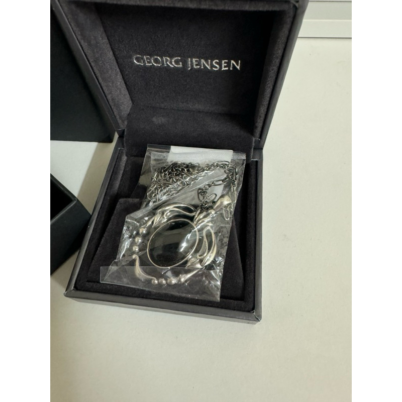 全新 專櫃正品 GEORG JENSEN 喬治傑生 2014 加大版 年度項鍊 576 黑瑪瑙