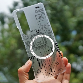 Magsafe科技風電路圖 輕薄霧面手機保護殼 Sony Xperia 1 5 10 ii iii iV V 手機殼