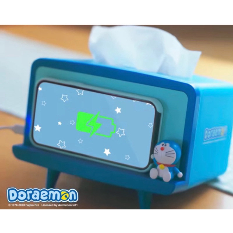 哆啦A夢無線充電面紙盒