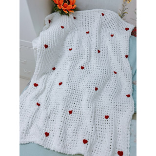 ▪️手工手編🧶愛心毯子毛毯保暖毯冷氣毯懶人毯針織毯❤️🤍