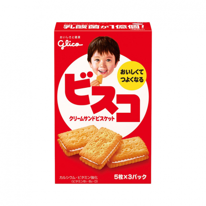 日本境內版 Glico 12/20到台 香草 奶油 乳酸菌夾心 餅乾 夾心餅乾 固力果 格力高