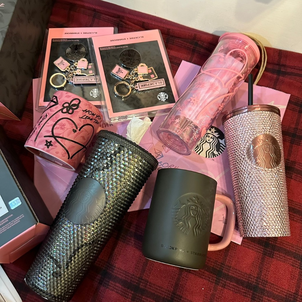 保證正品全新附紙袋  有防偽標✨BLACKPINK  Starbucks 粉色隨行杯 當天出貨聖誕禮物首選